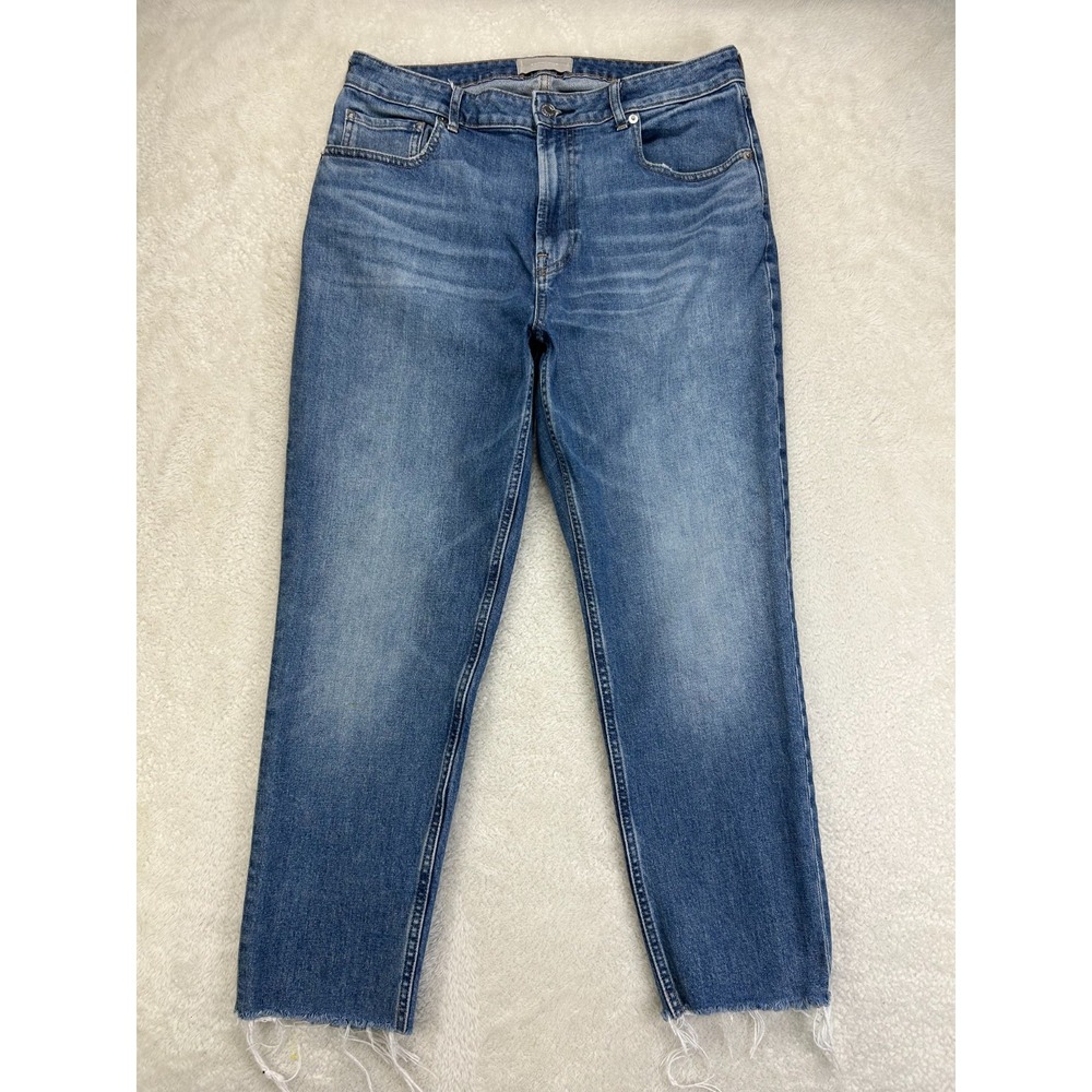 Everlane The Curvy Cheeky Jeans Womens 32 Crop Blue Denim 5-Pocket Whisker